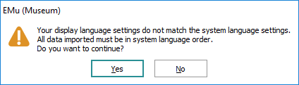 Import language error